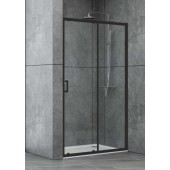 Душевая дверь в нишу Dusel EF185B Black Matt, 110 см, стекло прозрачное